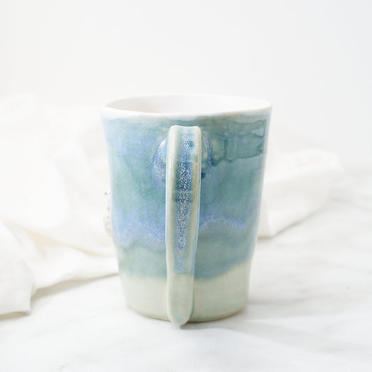 Splash Ameraucana mug, aqua glaze