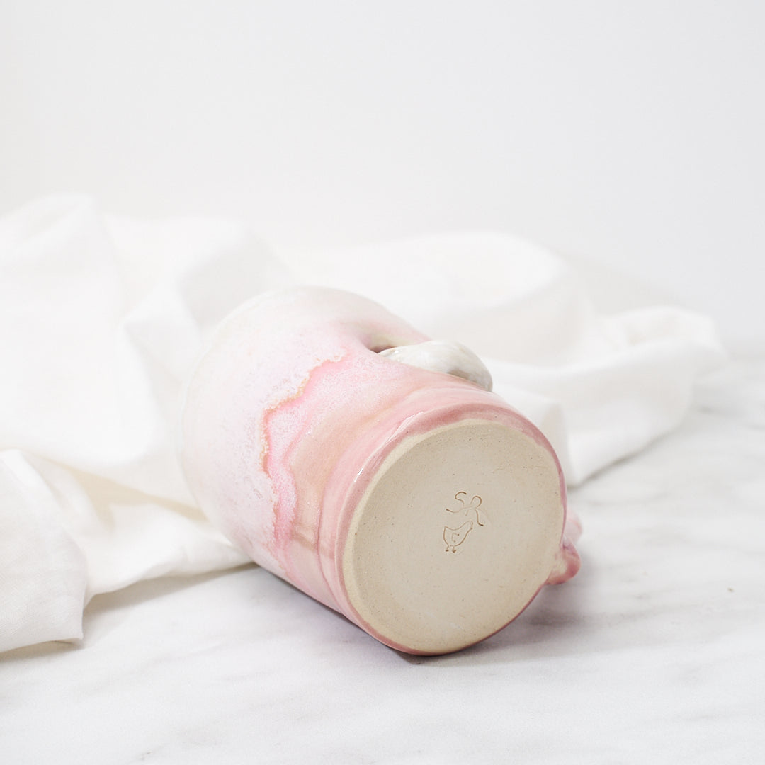 Wheaten Marans mug, blush glaze