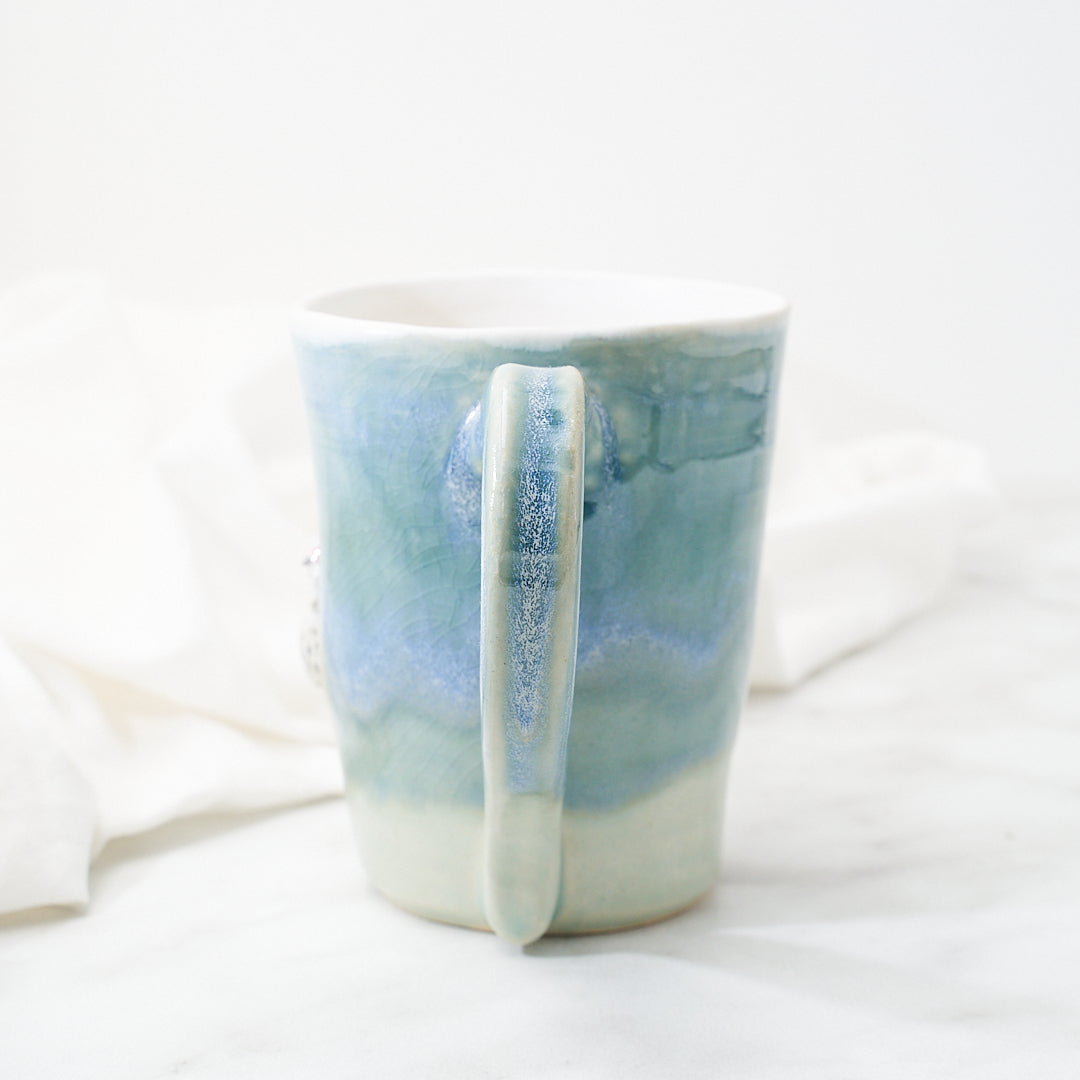 Splash Ameraucana mug, aqua glaze