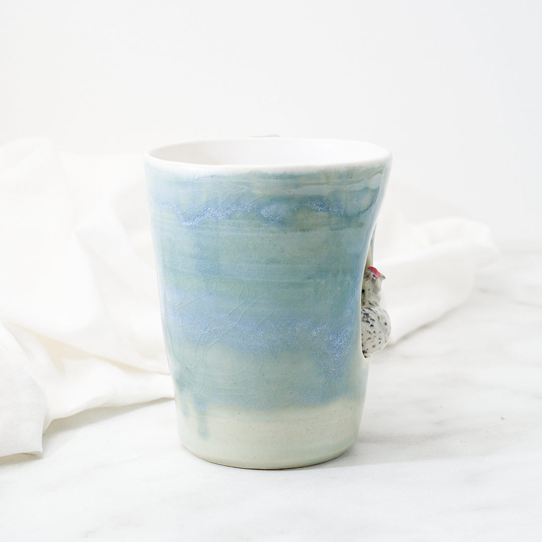 Splash Ameraucana mug, aqua glaze