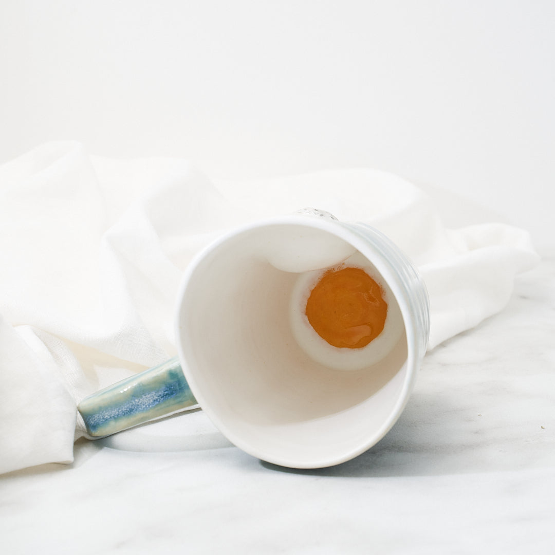 Splash Ameraucana mug, aqua glaze