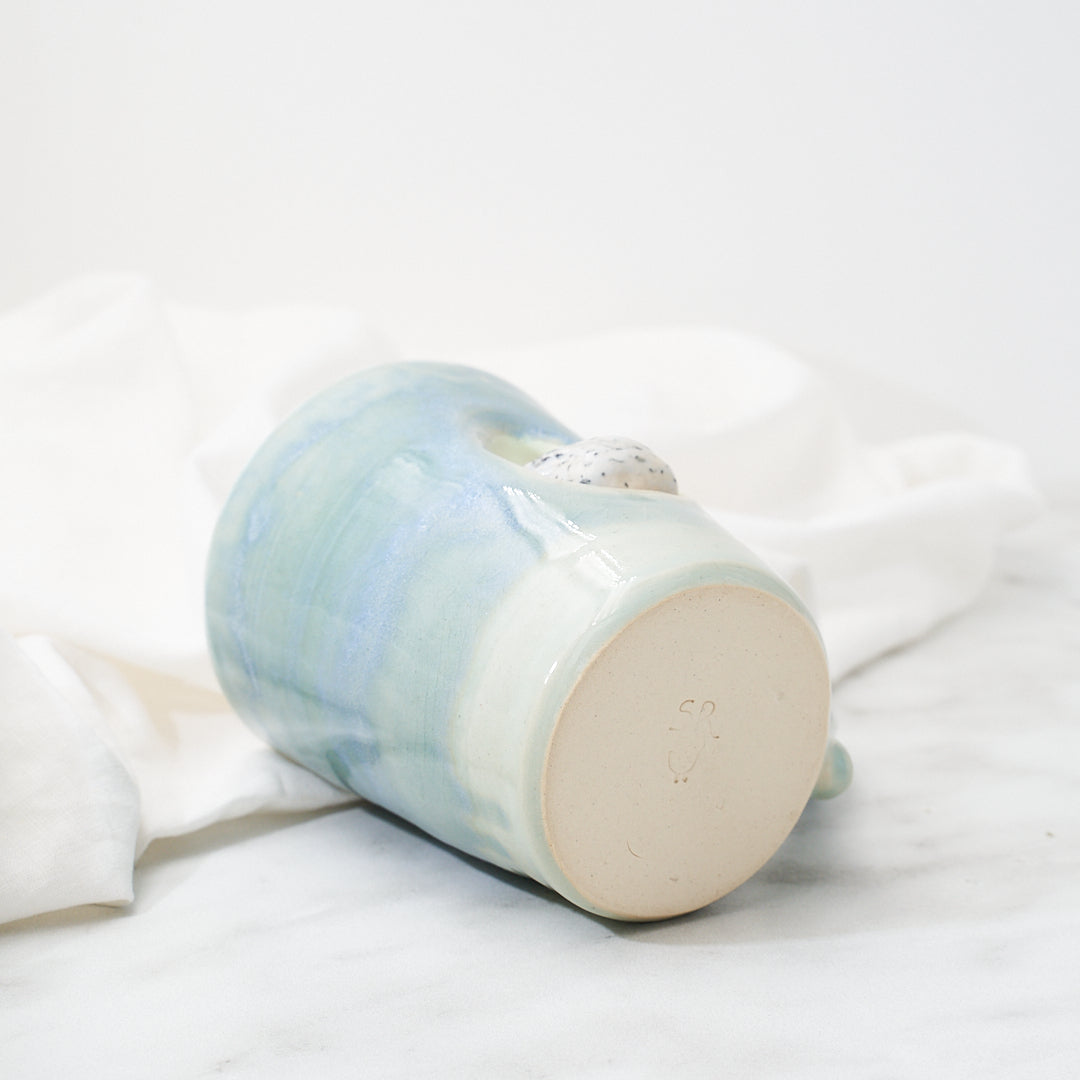 Splash Ameraucana mug, aqua glaze