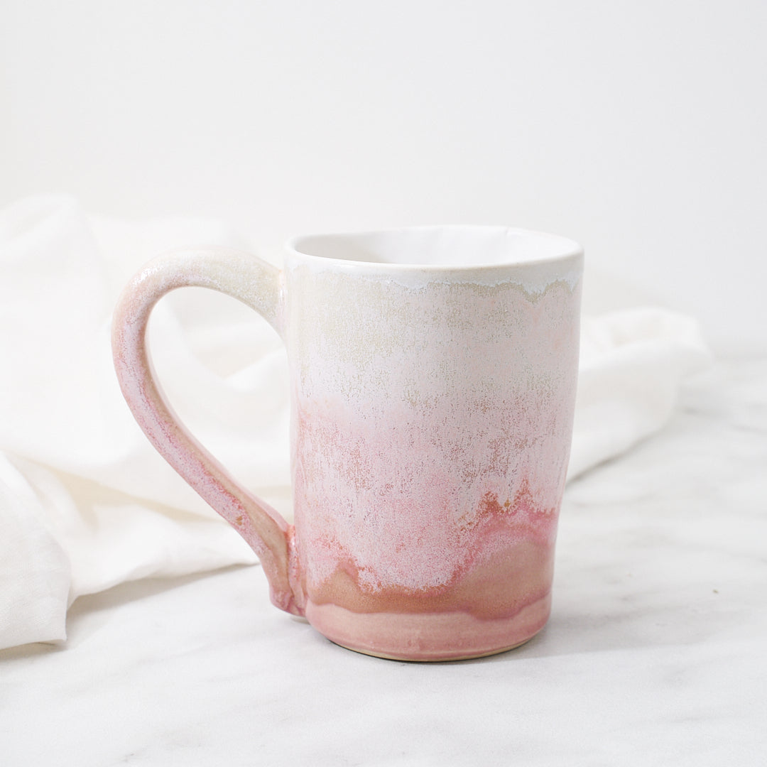 Wheaten Marans mug, blush glaze