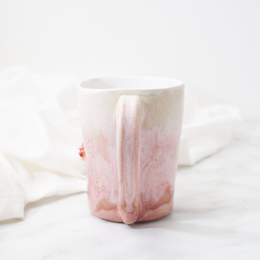 Wheaten Marans mug, blush glaze