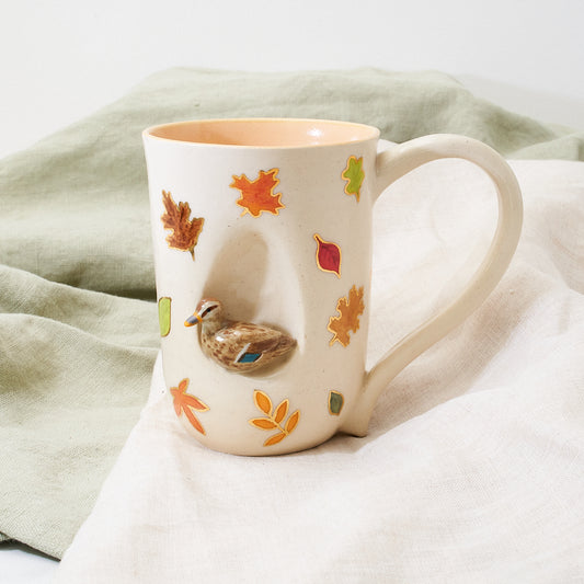 Mallard mug - autumn leaves