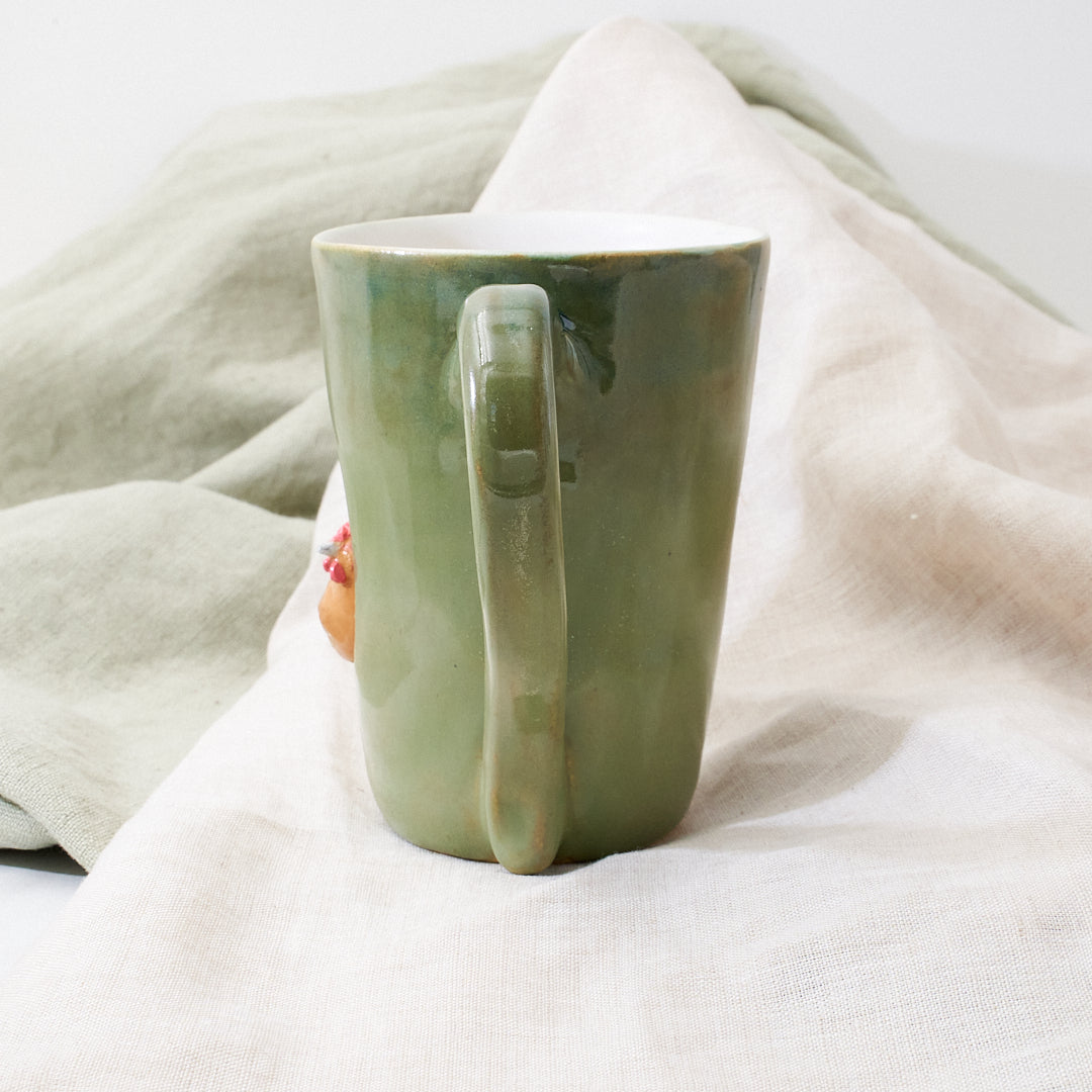 Buff Orpington mug - acorn squash